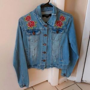 Flower Jean Jacket